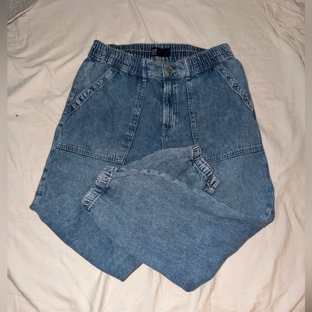 gap denim with stretch waist size large